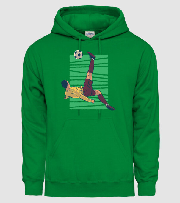 Fotbalist foarfecă model verde pe tricou