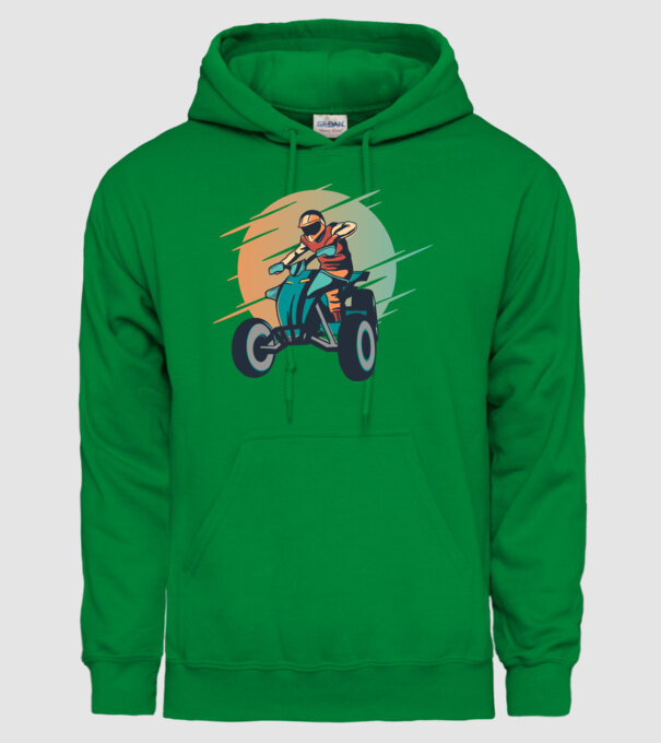 Concurent ATV model verde pe tricou