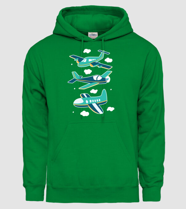 Avioane model verde pe tricou