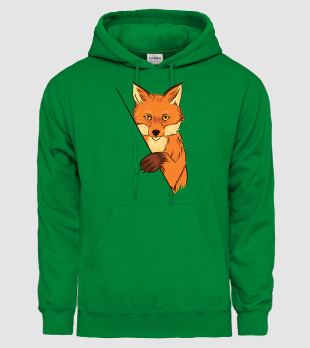 Vulpe model verde pe tricou