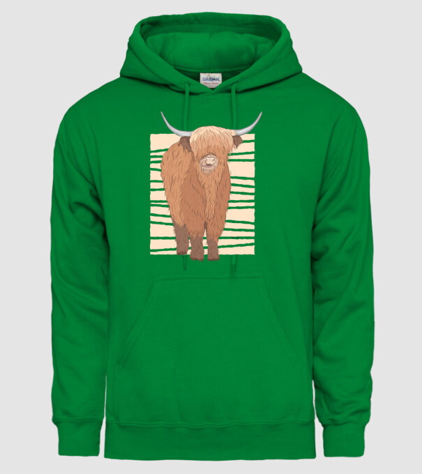 Vită scoțiană model verde pe tricou