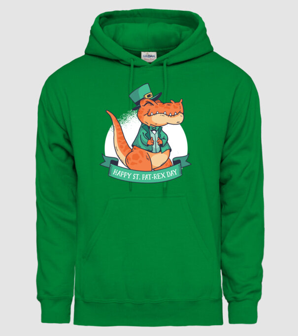 Dinozaur Sfântul Patrick model verde pe tricou