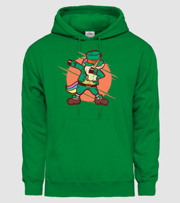 St Patrick Unicorn DAB model verde pe tricou