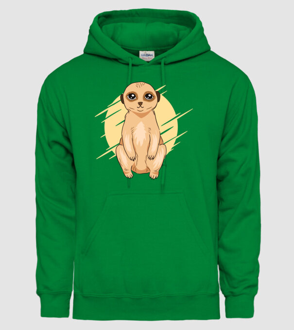 Suricată model verde pe tricou