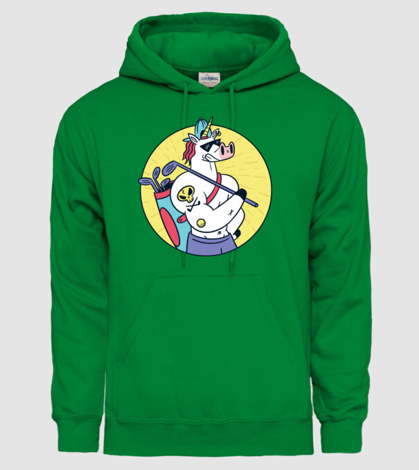 Unicorn Golf model verde pe tricou