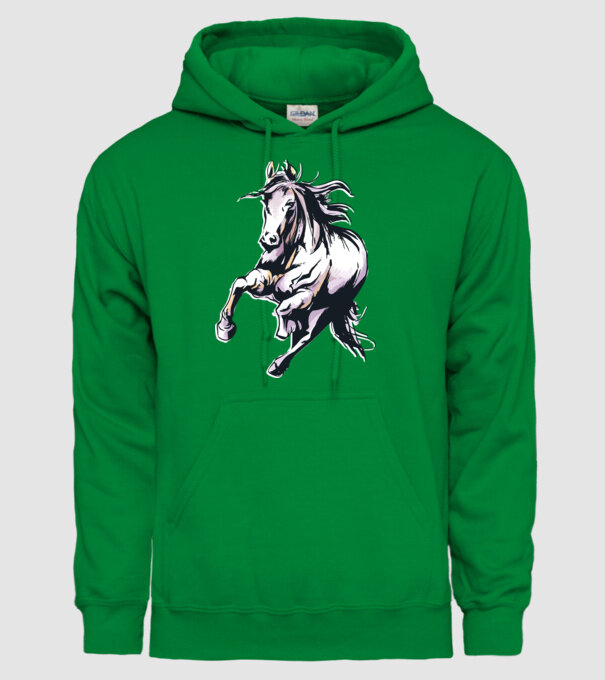 Cal alergând Tricou pentru călăreți model verde pe tricou