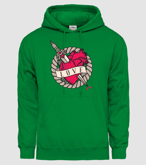 Fire and Ice model verde pe tricou