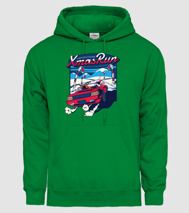Xmas Outrun Retro Jucărie Crăciun model verde pe tricou