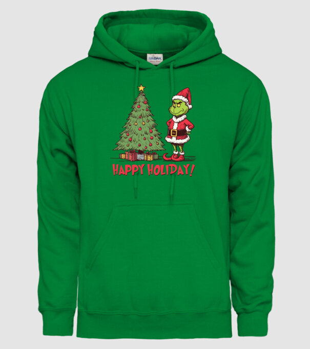 Happy Holiday Grinch model verde pe tricou