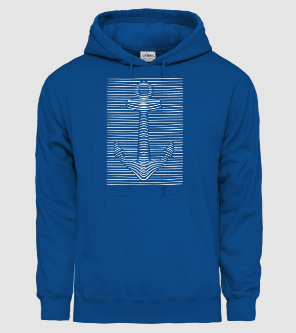 Linii Ancoră model albastru regal pe tricou
