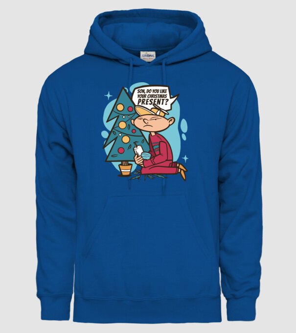 Cadouri de Crăciun model albastru regal pe tricou