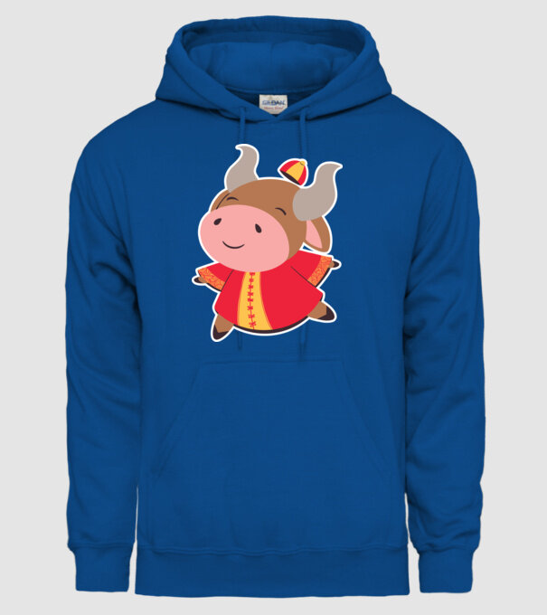 Anul chinezesc - Anul Bivolului model albastru regal pe tricou