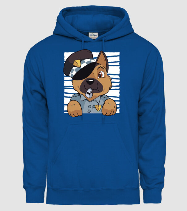 Ciobănesc german câine de poliție model albastru regal pe tricou