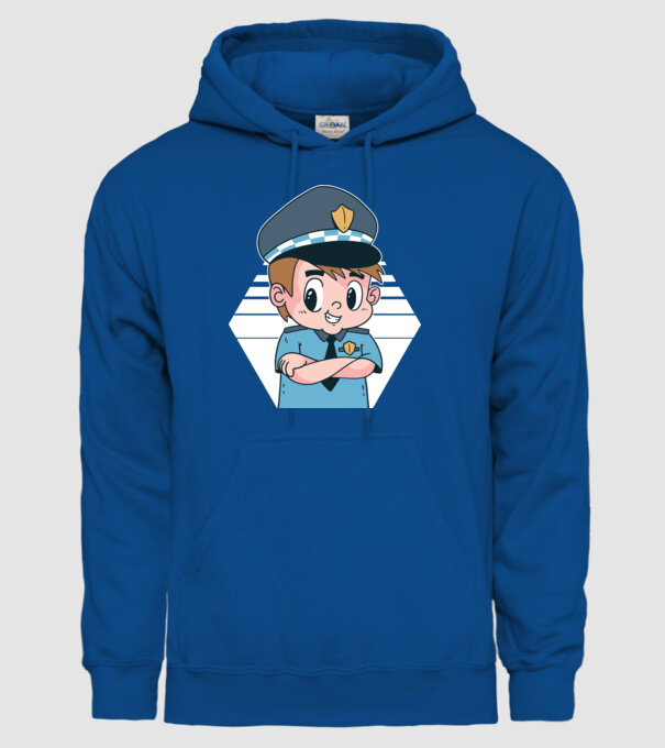 Polițist Copil model albastru regal pe tricou