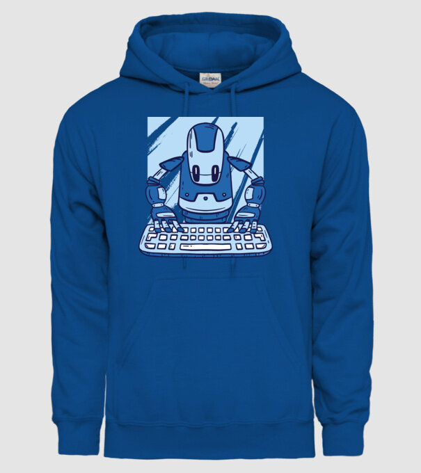 Automatizare robot model albastru regal pe tricou