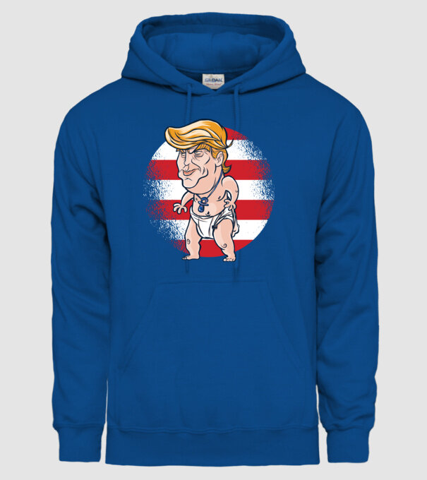 Trump Baby tricou amuzant model albastru regal pe tricou