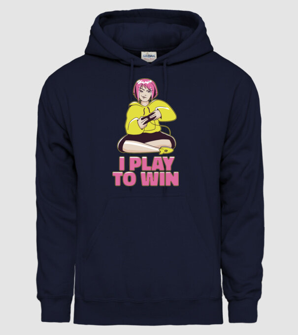 Anime fată Gamer model albastru închis pe tricou