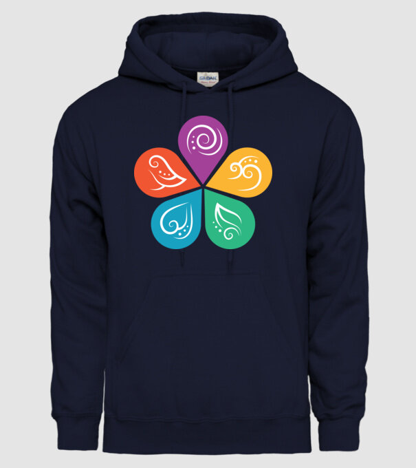 Ayurveda model albastru închis pe tricou