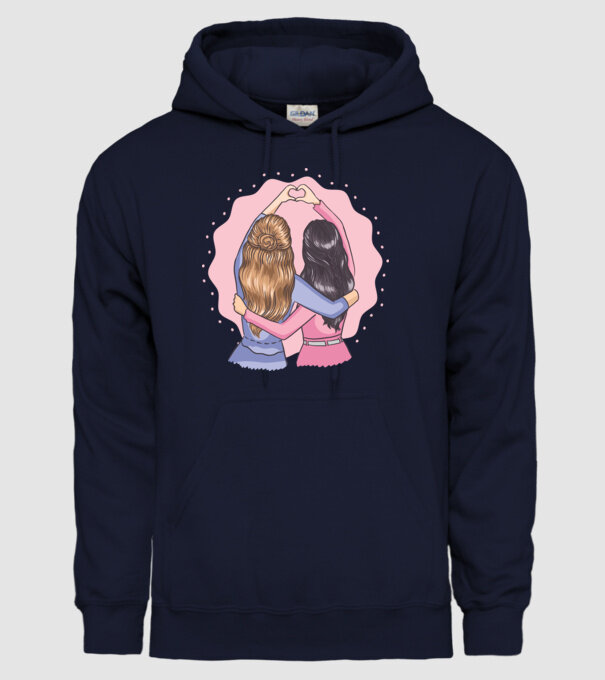 Best Friends Forever - Cele mai bune prietene model albastru închis pe tricou