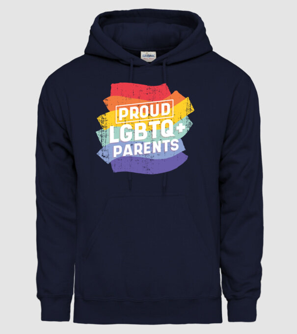 Părinți mândri LGBTQ model albastru închis pe tricou