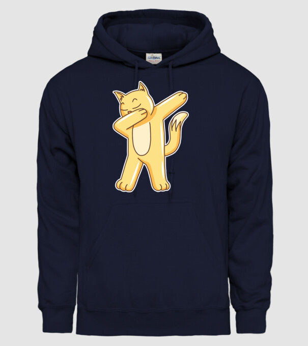 Pisică DAB model albastru închis pe tricou