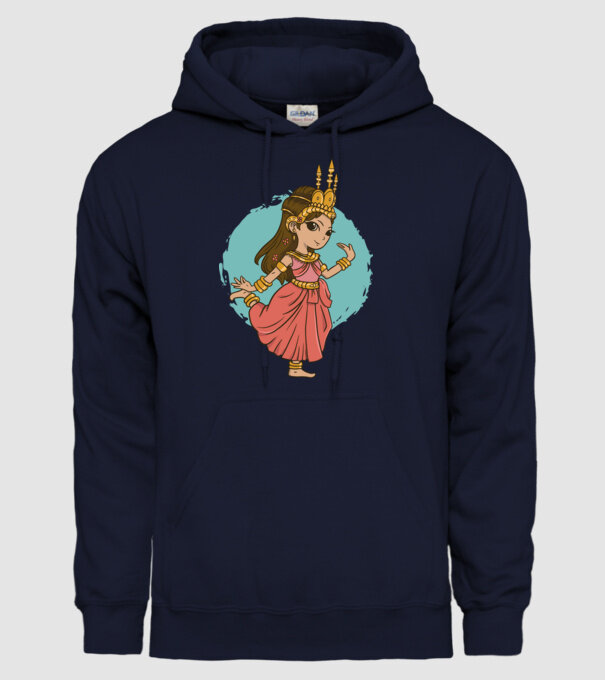 Prințesă drăguță model albastru închis pe tricou