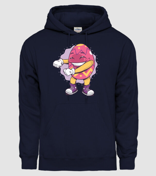 Ouă de Paște DAB model albastru închis pe tricou