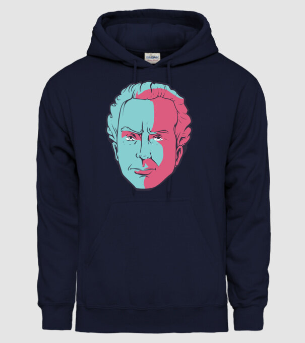 Immanuel Kant model albastru închis pe tricou
