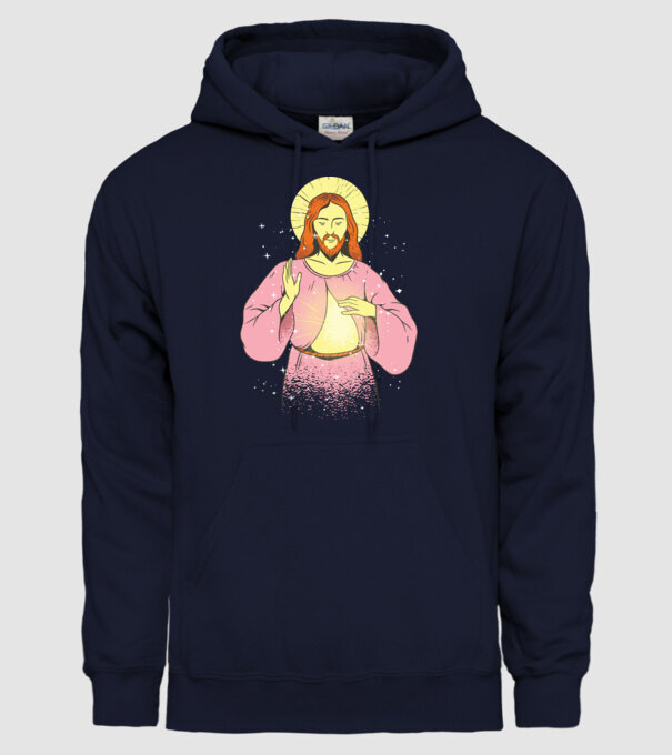 Iisus Hristos model albastru închis pe tricou