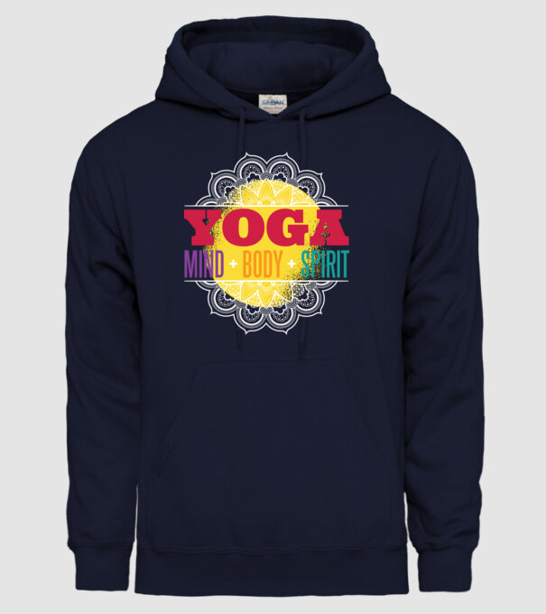 Valori yoga model albastru închis pe tricou
