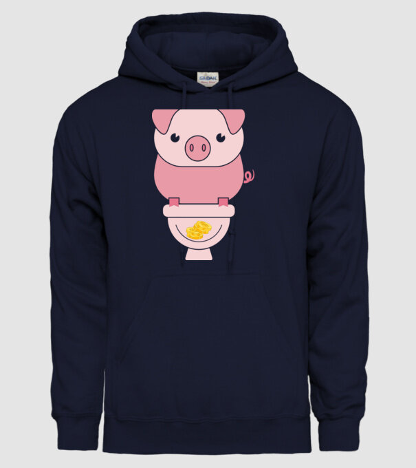 Little Pig model albastru închis pe tricou