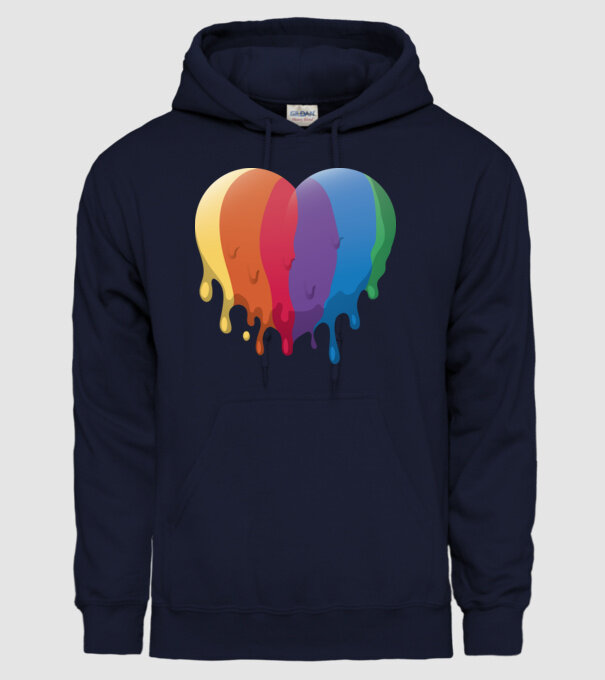 LGBTQ Inimă model albastru închis pe tricou