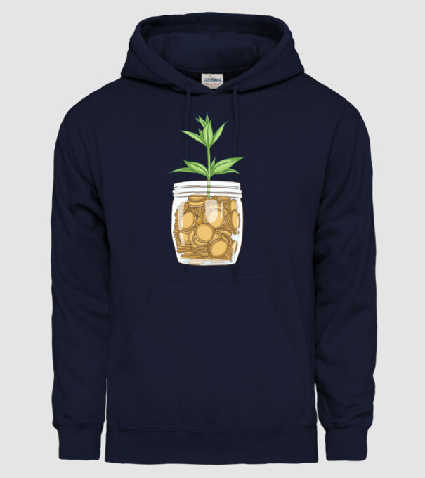 Plantă pușculiță porcușor model albastru închis pe tricou