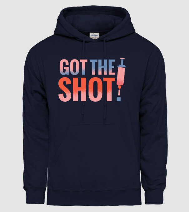 Am fost vaccinat model albastru închis pe tricou