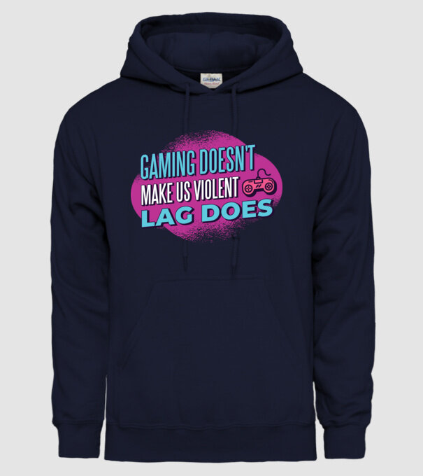 Nu jocul te face agresiv, ci LAG-ul model albastru închis pe tricou