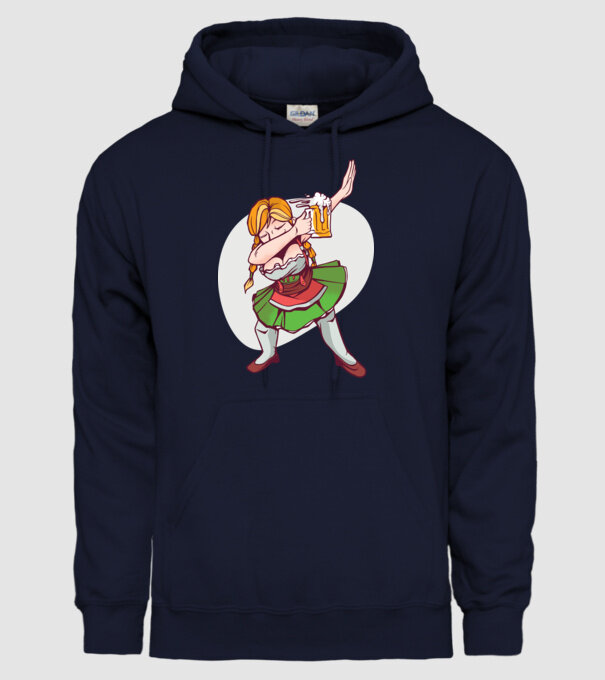 Oktoberfest DAB Fată cu ulcior model albastru închis pe tricou