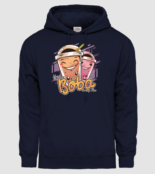 Tu ești Boba pentru ceaiul meu model albastru închis pe tricou