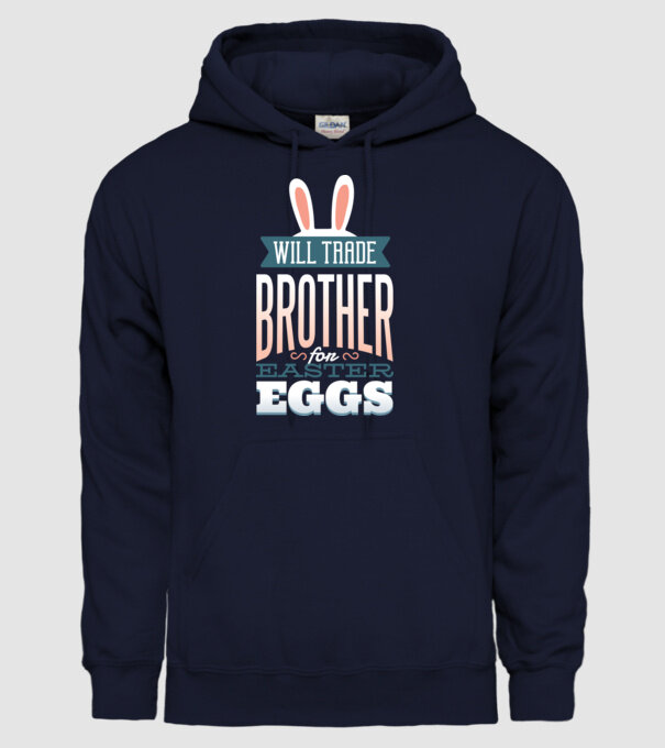 O schimb pe sora mea pe un ou de Paște model albastru închis pe tricou