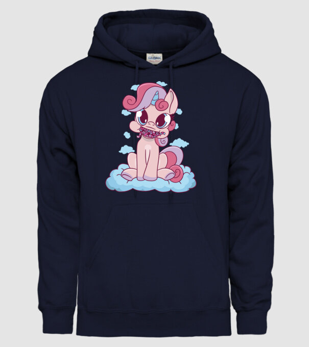 Unicorn cu bomboane model albastru închis pe tricou