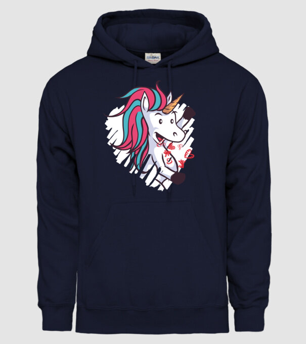'Dragoste Unicorn pentru Valentine''s Day' model albastru închis pe tricou