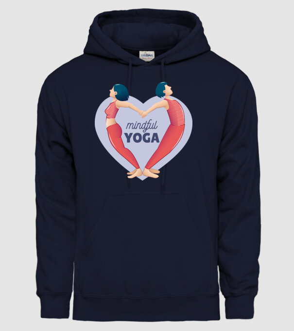 Dragoste Yoga - tricou Yoga model albastru închis pe tricou