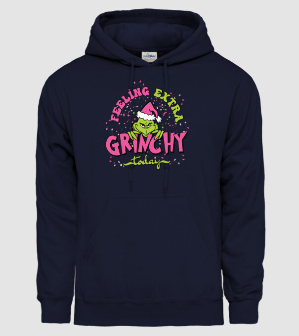 Feeling extra Grinchy today model albastru închis pe tricou