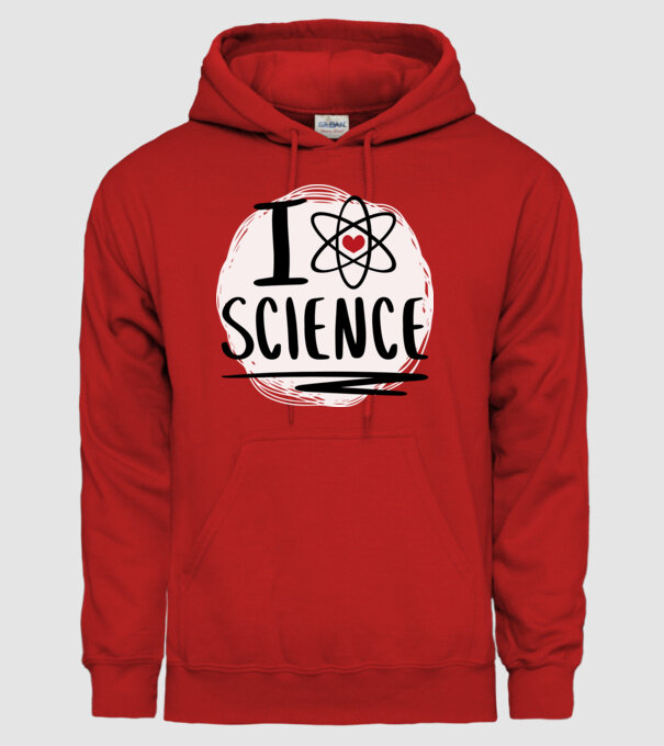 I Love Science știință model roșu pe tricou