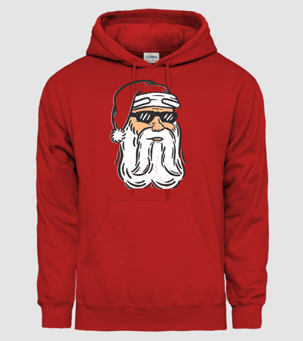 Cap Moș Crăciun model roșu pe tricou