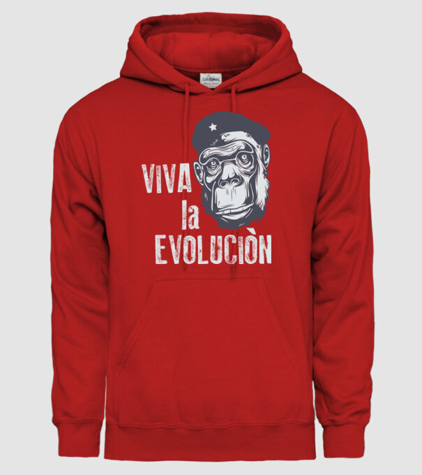 Viva La Evolucion model roșu pe tricou