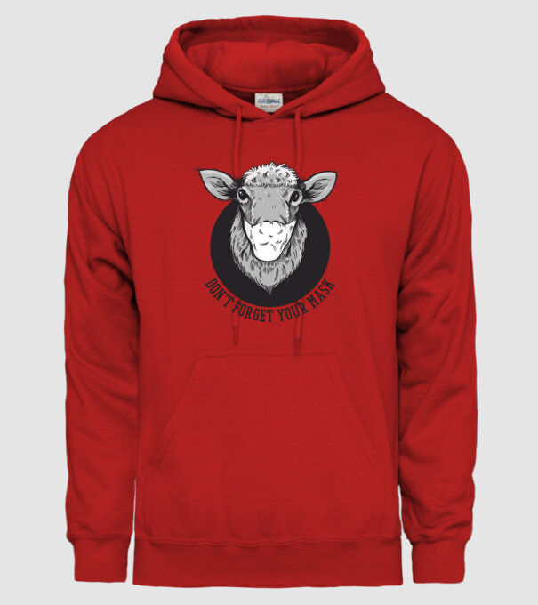 Don't forget your mask model roșu pe tricou