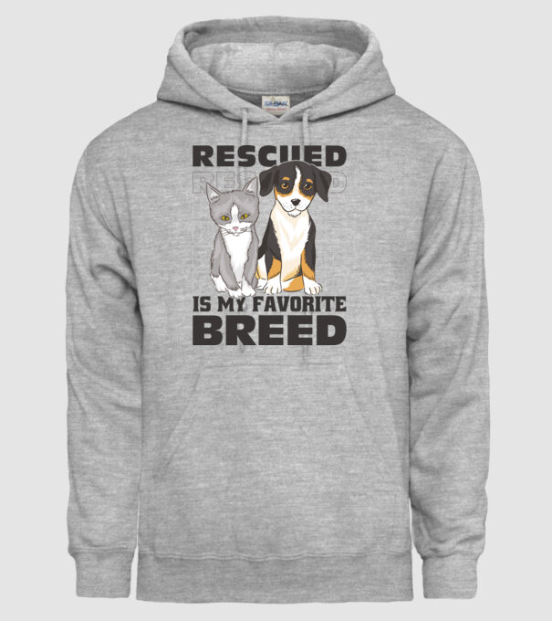 Rasa mea preferată este cea adoptată model gri pe tricou