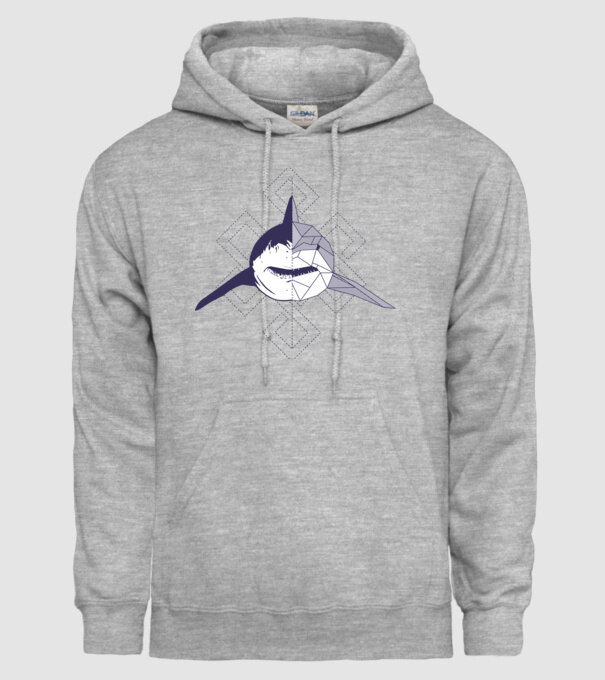 Rechin abstract model gri pe tricou