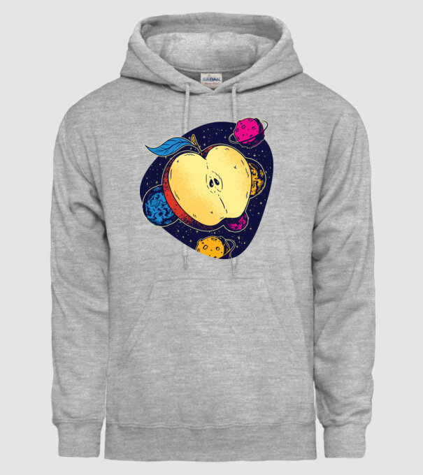 Mere în spațiu model gri pe tricou
