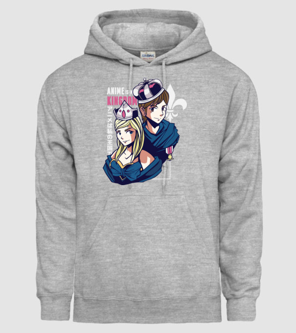 Anime este Regatul meu model gri pe tricou